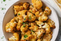 Golden Garlic Parmesan Roasted Cauliflower
