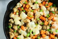 Pesto Chicken and Sweet Potato One-Pan Wonder