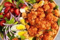 Mediterranean Cauliflower & Sun-Dried Tomato Pesto Salad
