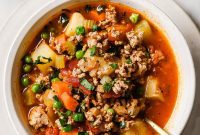 Hearty Ground Turkey Soup
