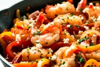 Vibrant Shrimp, Pepper, and Onion Skillet