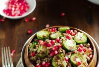 Crispy Roasted Brussels Sprouts Quinoa Bowl