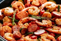 Sizzling Shrimp & Sausage Skillet