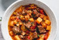 Hearty Instant Pot Beef & Veggie Soup