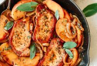 Caramelized Apple and Onion Pork Chops