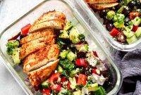 Make-Ahead Greek Chicken Salad Bowls