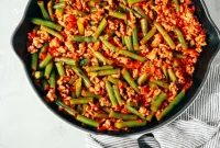Hearty Ground Turkey and Green Bean Skillet