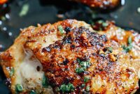 Golden Garlic Butter Chicken Thighs