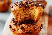 Golden Pumpkin Chocolate Chip Muffins