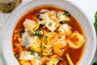 Hearty Kale and Tortellini Broth
