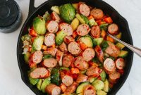 Savory Sausage & Brussels Sprouts Skillet