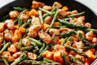 One Pan Chicken and Sweet Potatoes