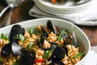 Wholesome Wheat Fusilli with Briny Mussels