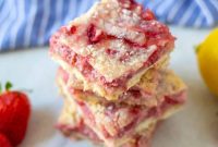 Golden Strawberry Streusel Bars