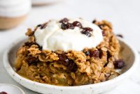 Comforting Apple Raisin Oatmeal Bake