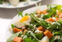 Roasted Sweet Potato Arugula Salad