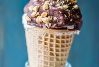 Homemade Chocolate Nut Crunch Cones