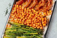 Roasted Sausage, Sweet Potato & Asparagus Medley