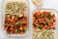 Smart Meal Prep: Ground Beef, Zucchini & Sweet Potato Skillet