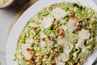 Crisp Shaved Brussels Sprout Slaw