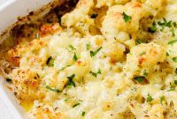 Golden Cheesy Cauliflower Bake