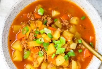 Loaded Cheeseburger Soup