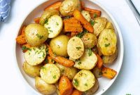 Golden Roasted Potatoes and Carrots