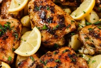 Zesty Greek Lemon Chicken and Roasted Potatoes