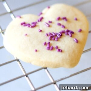 Heart-Shaped Cut Out cookie on cooling rack.