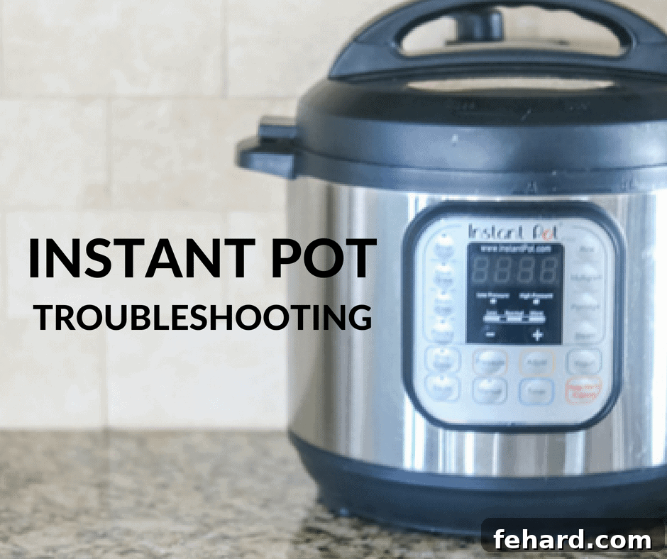 Instant Pot Not Sealing Instant Pot with Title Text that reads Instant Pot Troubleshooting, indicating common issues and solutions for instant pot problems.