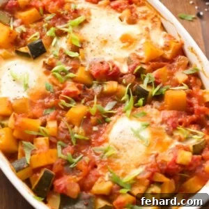 Baked Eggs with Veggies. Gluten free and low carb vegetarian dish | primavera kitchen