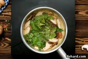 Vegetables in broth for ramen.