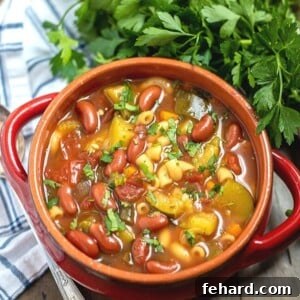 Bowl of Instant Pot Minestrone Soup