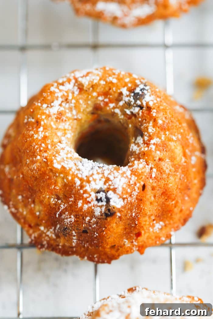 Hazır Mini Havuçlu Bundt Kekler Paskalya İçin