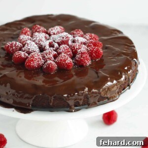Featured image for Raspberry Chocolate Cake with Almond Flour