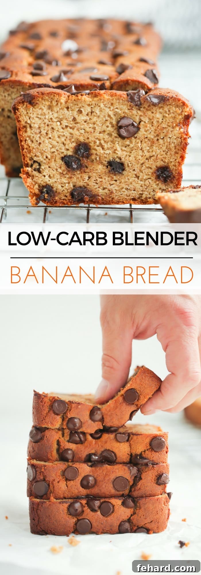 Low-carb blender banana bread - This Low-carb Blender Banana Bread is ultra-easy to make. Simply toss all of the ingredients into the blender, pour into the pan and bake it for 40 mins! Done! And It’s gluten-free too!