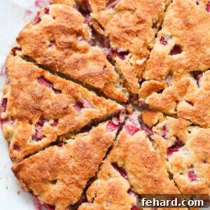 Strawberry Coconut Scones recipe image for printing or saving