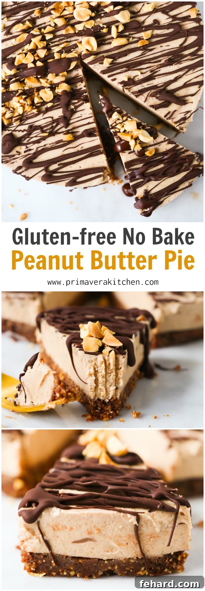 Gluten-free No Bake Peanut Butter Pie - This Gluten-free No Bake Peanut Butter Pie is very creamy, vegan, dairy-free, delicious and incredible easy to throw together. Gluten-free No Bake Peanut Butter Pie - This Gluten-free No Bake Peanut Butter Pie is very creamy, vegan, dairy-free, delicious and incredible easy to throw together.