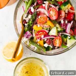 Asparagus Greek Chopped Salad - A delicious and easy recipe.