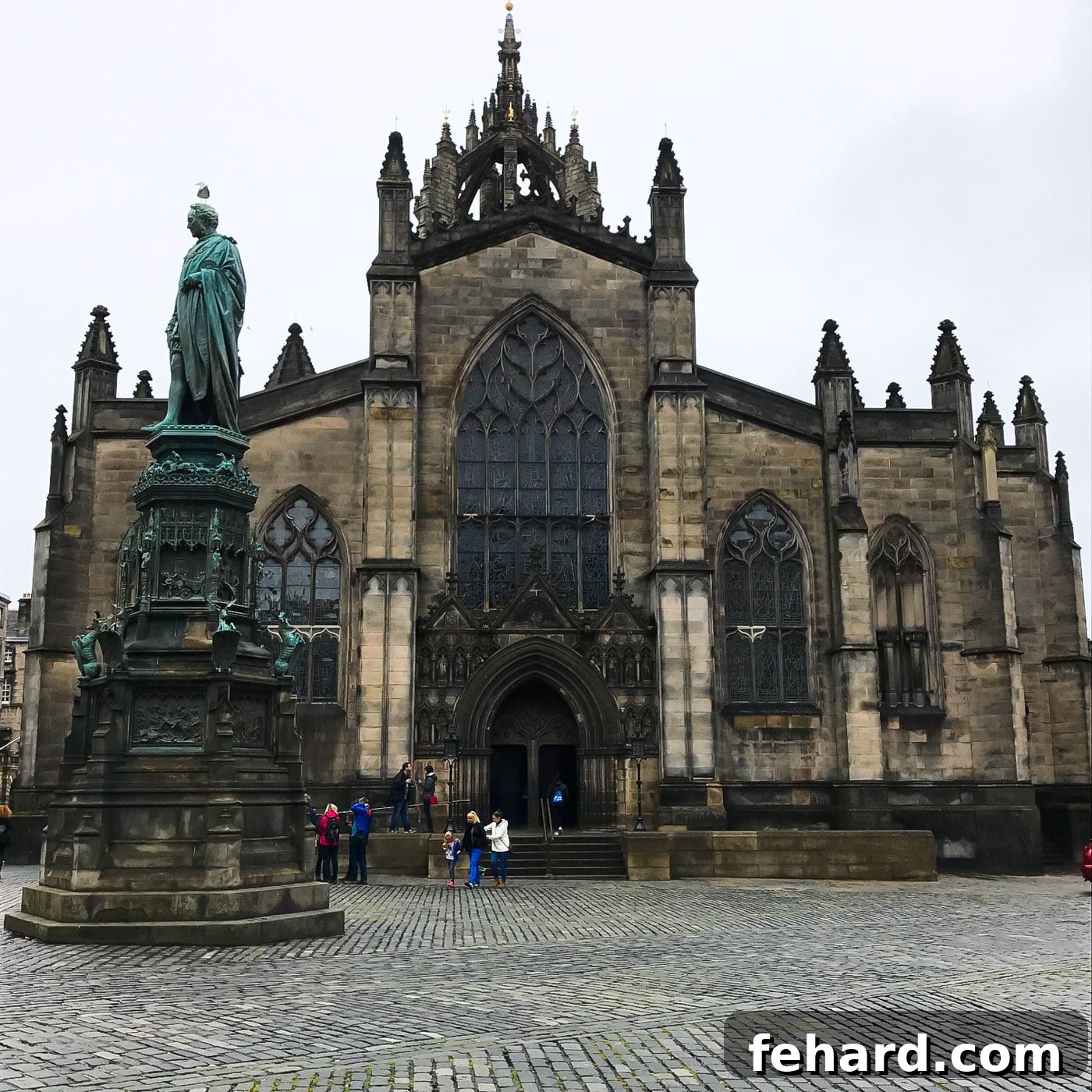A striking view of a historic church in Edinburgh, Scotland