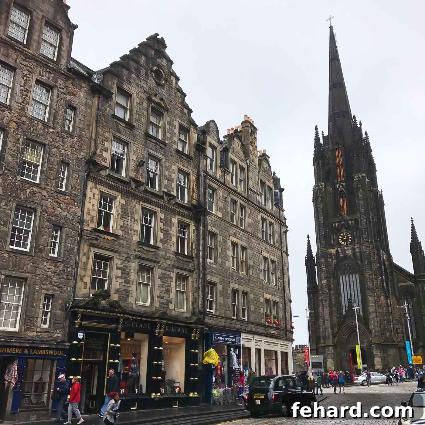 Another enchanting street view featuring Edinburgh's distinctive architecture