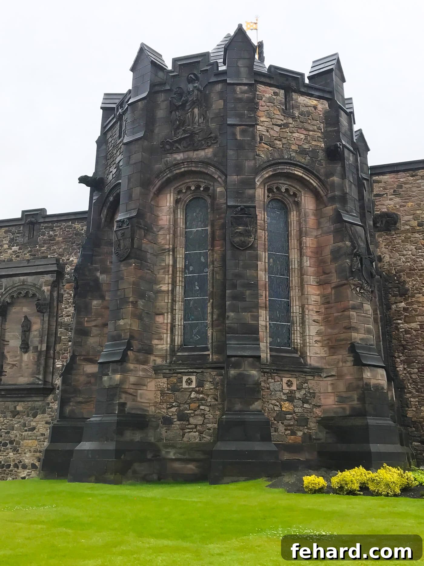A different perspective of the grand exterior of Edinburgh Castle