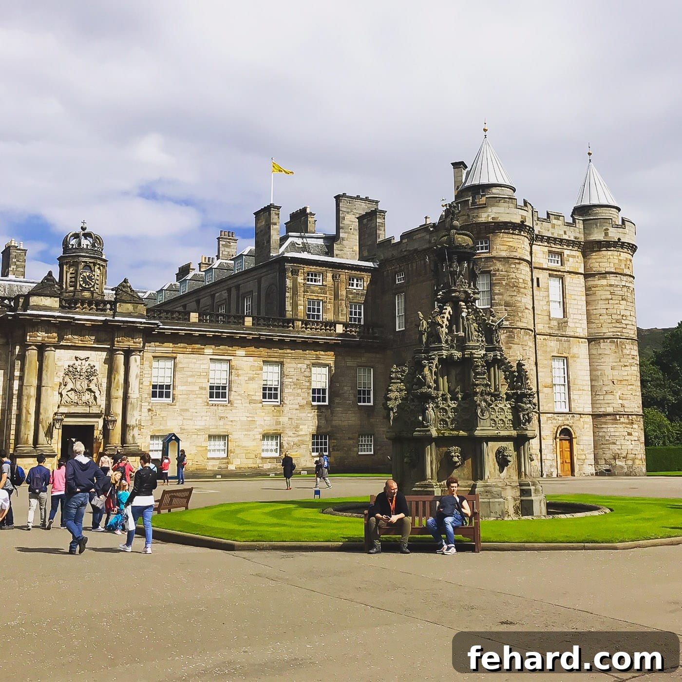 A detailed view of the architectural beauty of The Palace of Holyroodhouse