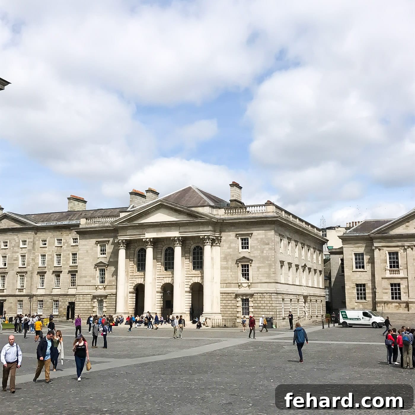 Another view of the impressive architecture of Trinity College Dublin
