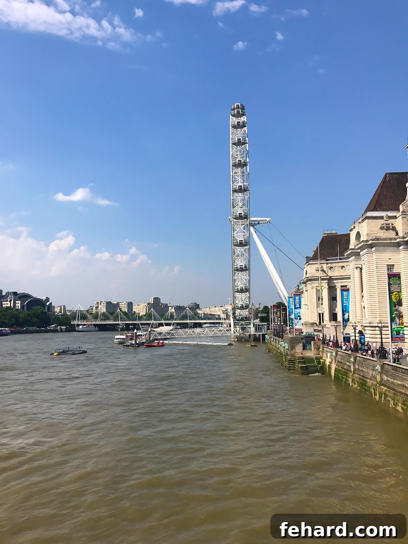 A stunning view of the iconic London Eye against the city skyline