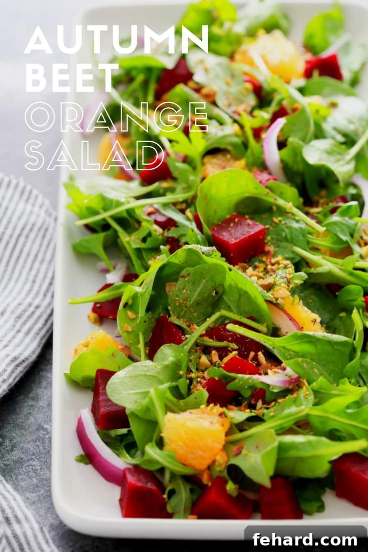 Autumn Beet Orange Salad - A Healthy and Delicious Choice Autumn Beet Orange Salad beautifully plated for serving