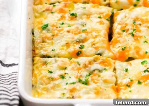overhead photo of the baked veggie casserole
