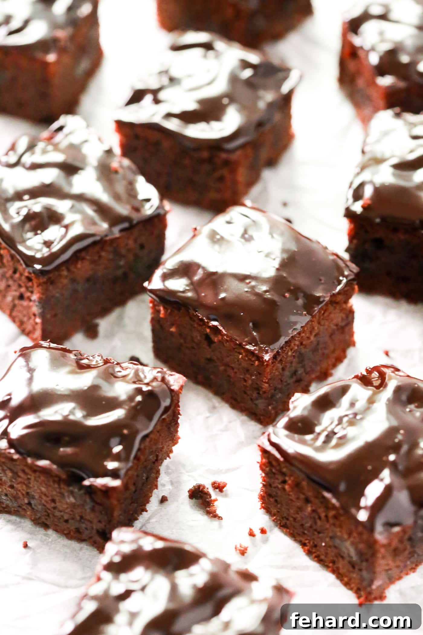 Gluten-free Chocolate Beet Cake Close-up of a slice of Gluten-free Chocolate Beet Cake