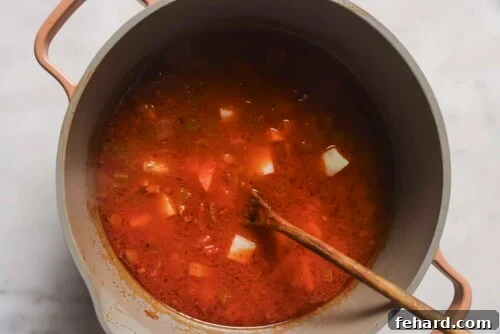 Ground Turkey Soup in a pot