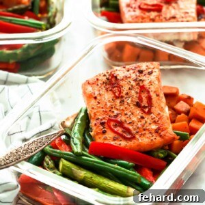 Spicy Salmon Vegetable Meal-Prep Bowls